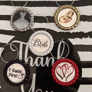 Bride Handmade Wine Glass Charms